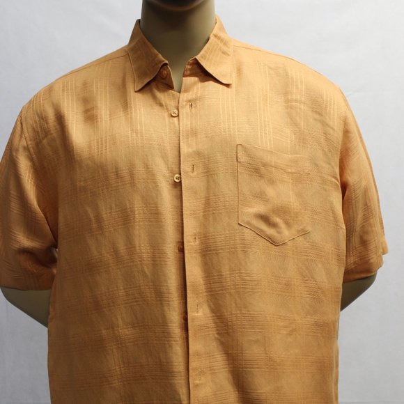 Havanera Co. Men's Orange Casual Button Down Shirt - Picture 2 of 7